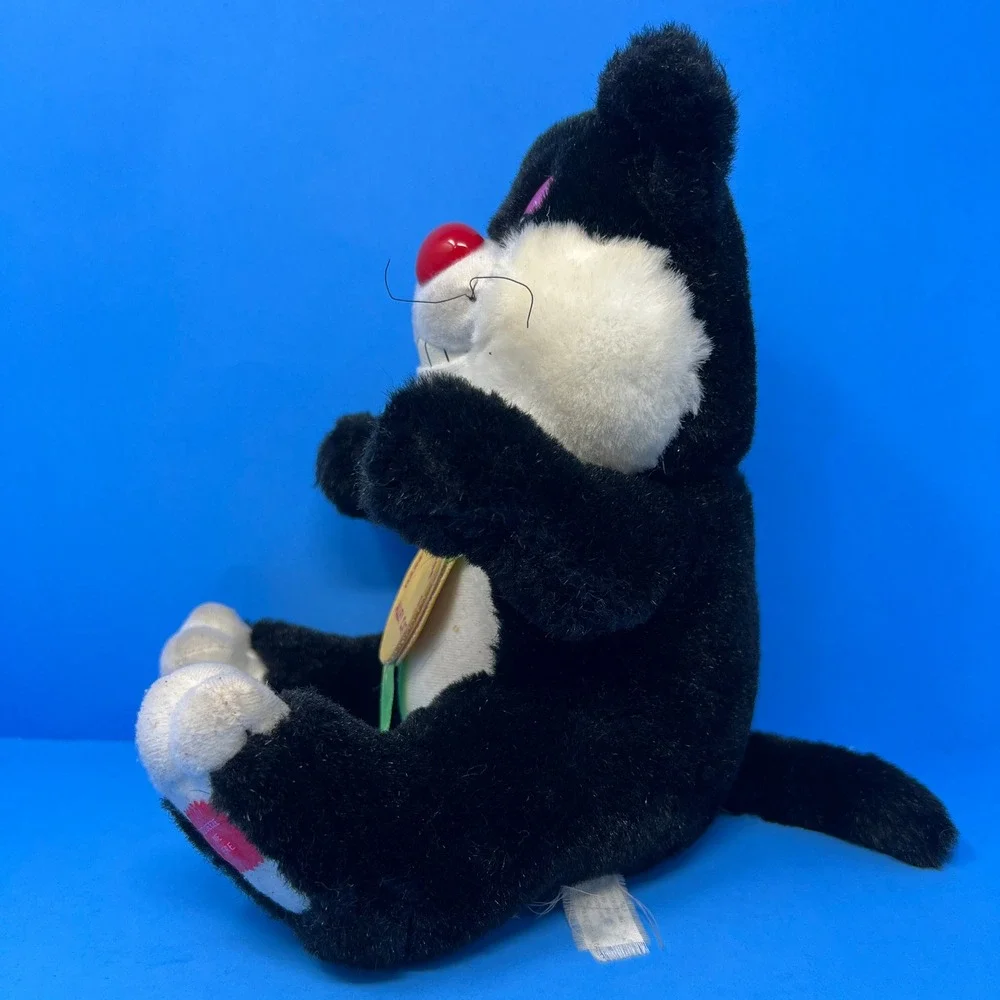 Alley‎ Cat Vintage Plush Medium Black White Dare You To Tease Me 1997